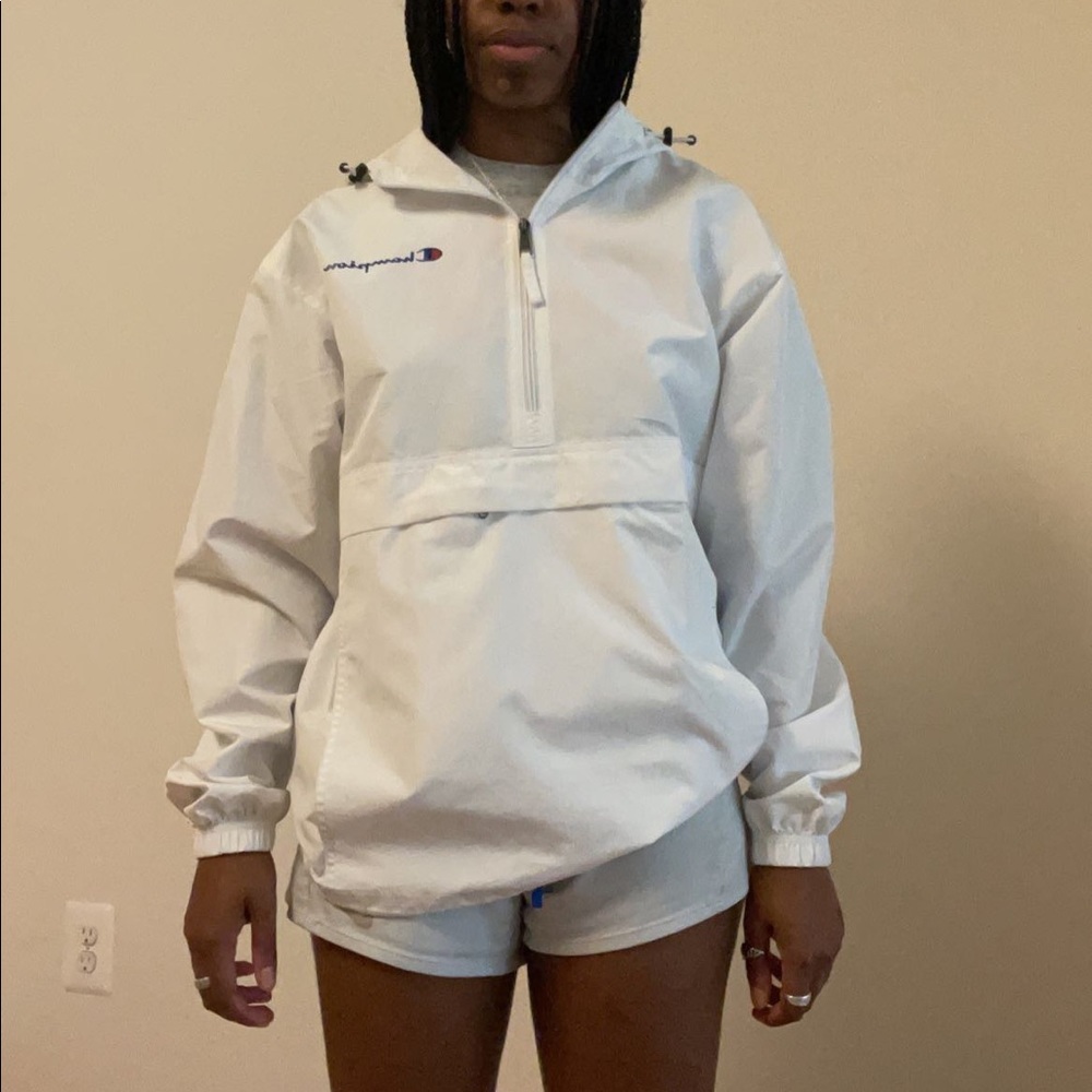 White champion windbreaker